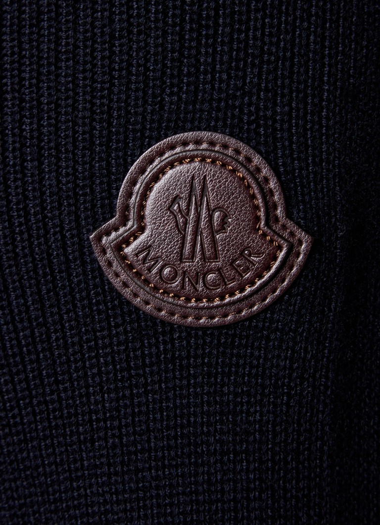 Pulover Moncler gros din cașmir tricotat cu fermoar