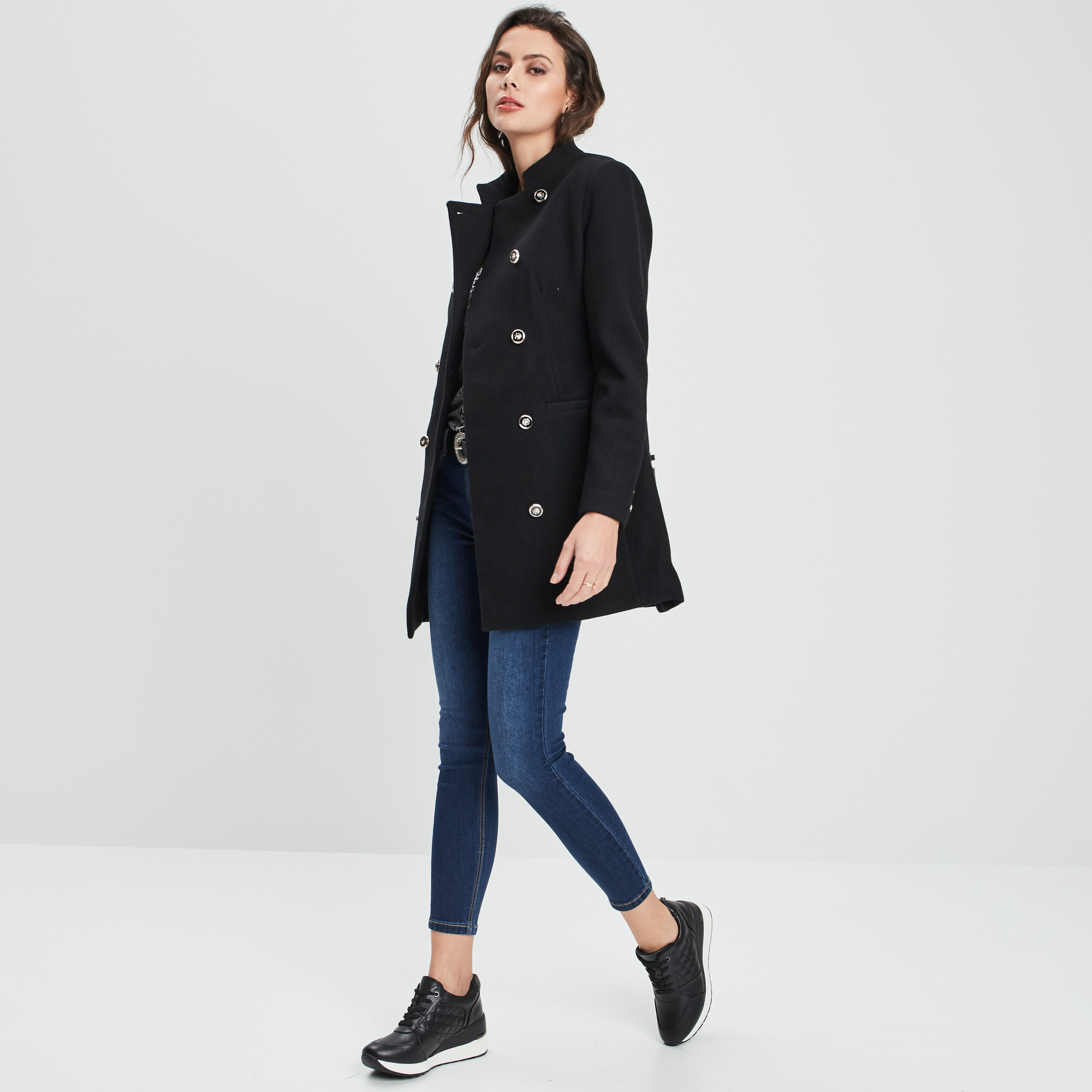 Jeans skinny 7 8ème taille standard denim brut femme | La Halle