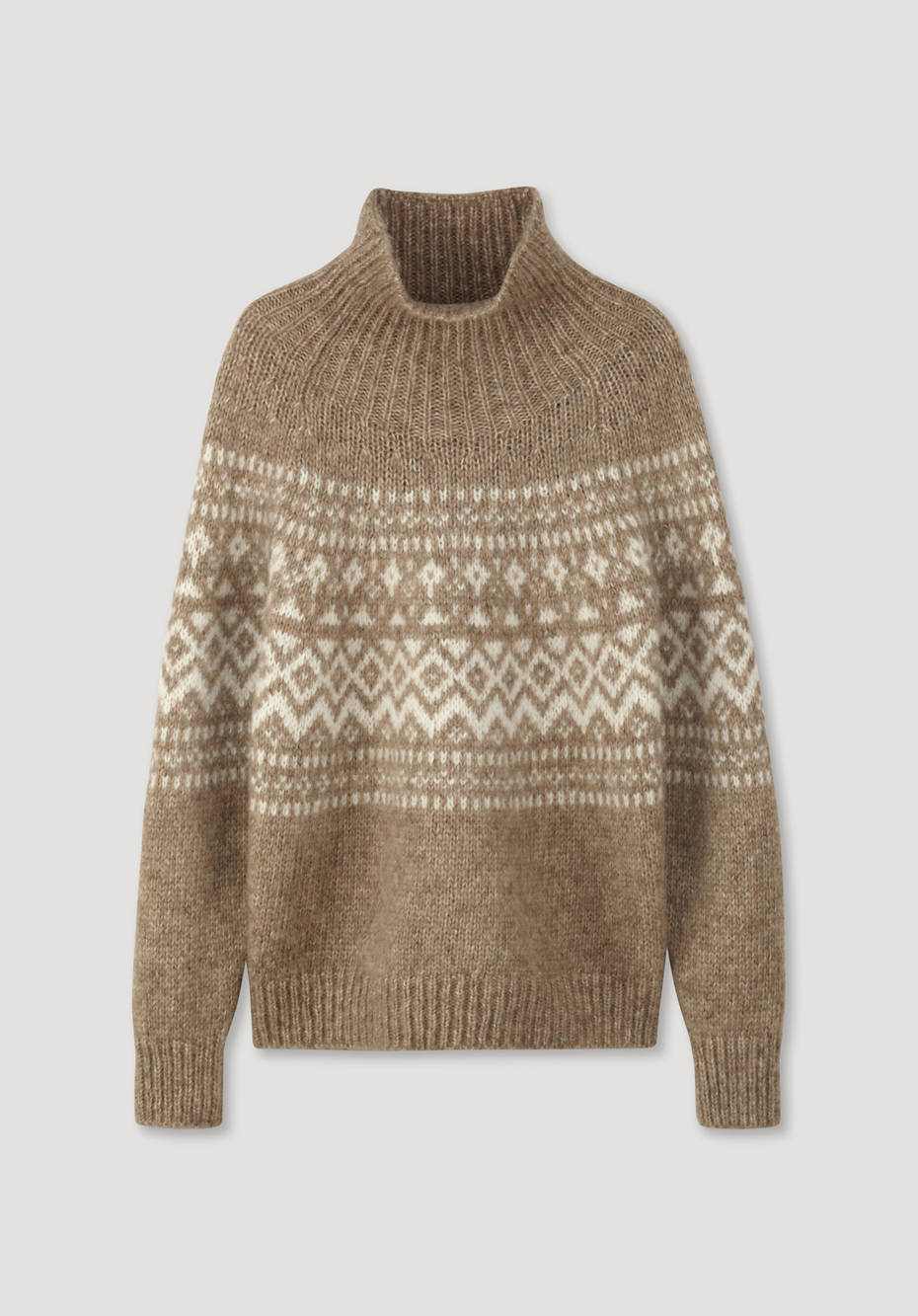 Jacquard-Pullover aus Alpaka mit Baumwolle