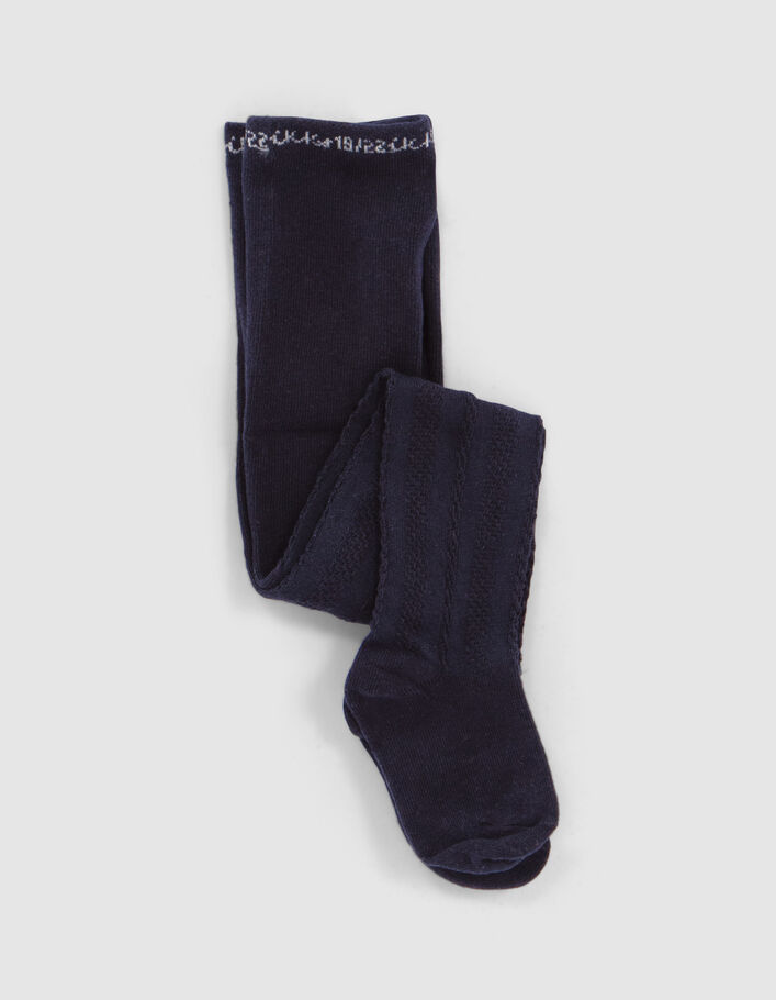 Collants silver et marine bébé fille