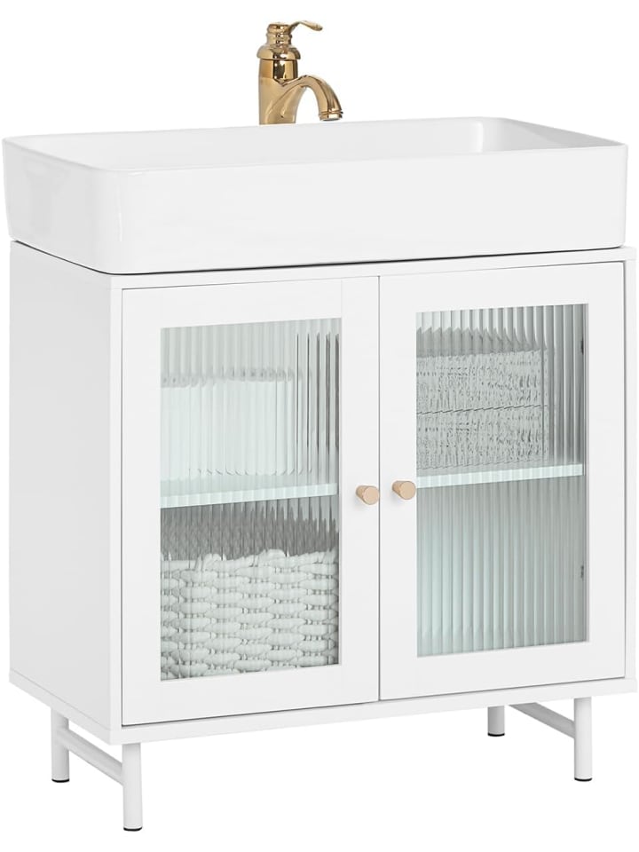 SoBuy Waschbeckenunterschrank in Weiß - (B)60 x (H)58 x (T)30cm günstig kaufen onesize