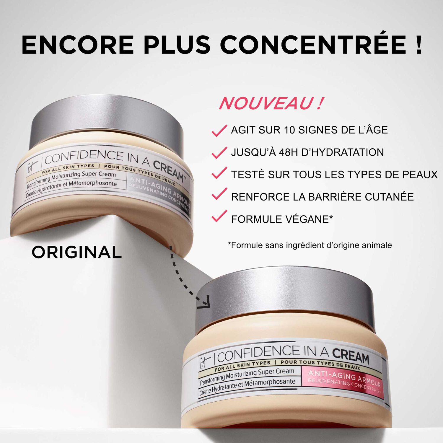 It Cosmetics Confidence in a Cream™ Supercharged Crème hydratante et métamorphosante anti-âge