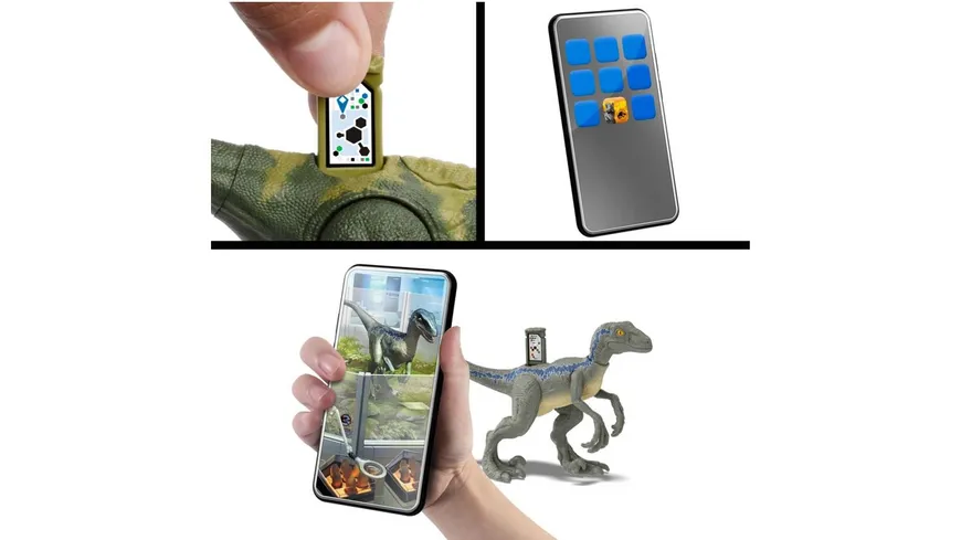 Jurassic World - 2 Jurassic World Dinosaurier Tyrannosaurus Rex und Velociraptor mit Kampfschäden
