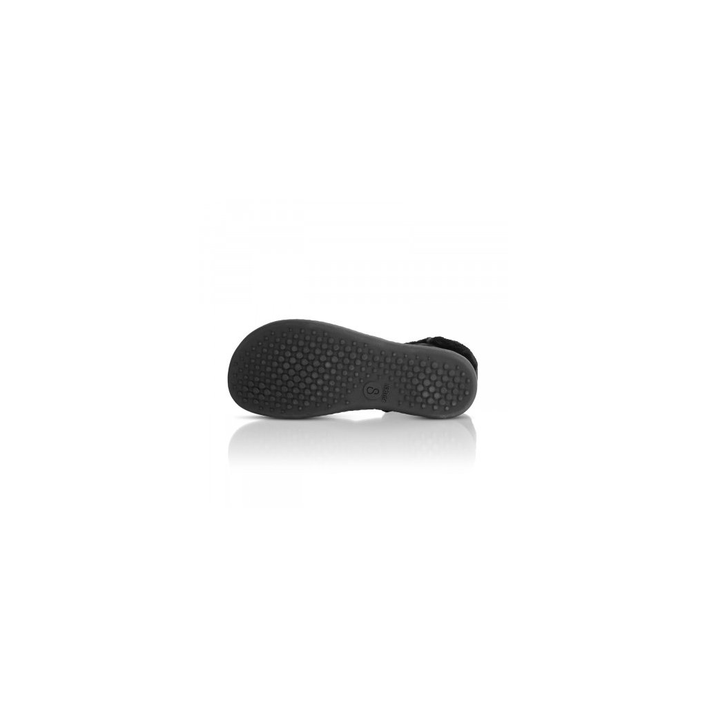 Shapen Fluffy Black schwarze Winterbarfußschuhe