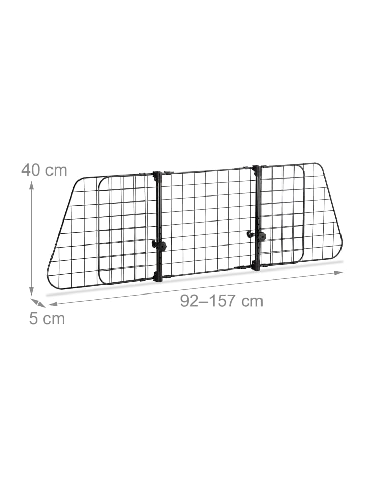 relaxdays Hundegitter Auto in Schwarz - (B)92-157 x (H)40 x (T)5 cm günstig kaufen onesize