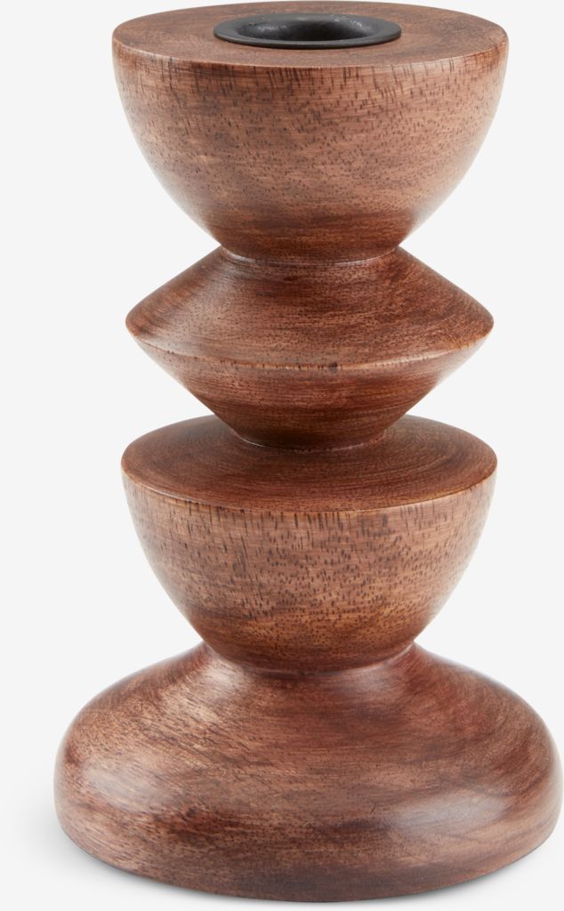 Świecznik JANUS Ø9xH14cm brązowy