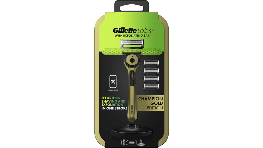 Gillette Rasierer Labs mit 5 Klingen und Reiseetui