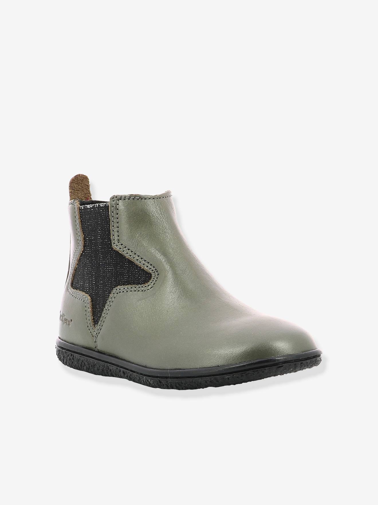 Boots fille Vermillon KICKERS® noir vernis