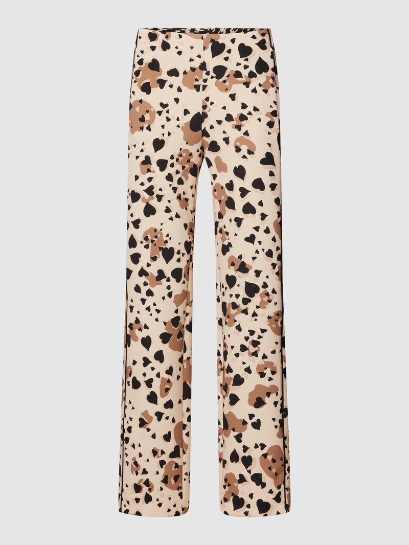 Hose mit Allover-Muster in beige