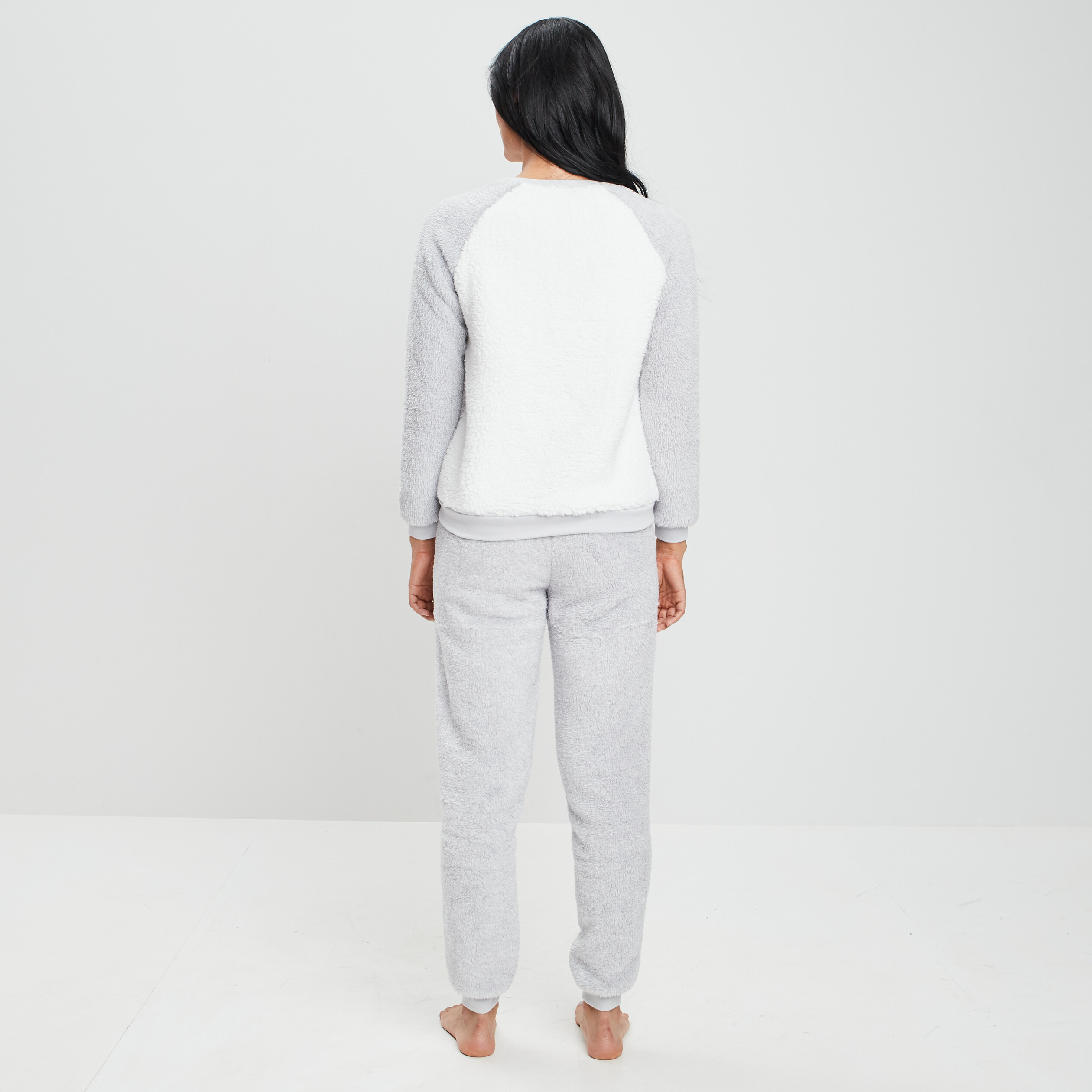 Ensemble pyjama 2 pièces gris femme | La Halle