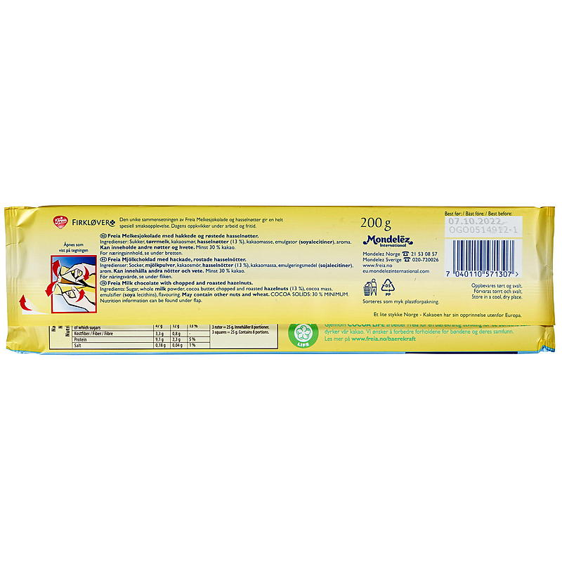 Freia Melkesjokolade Firkløver 200 g Freia