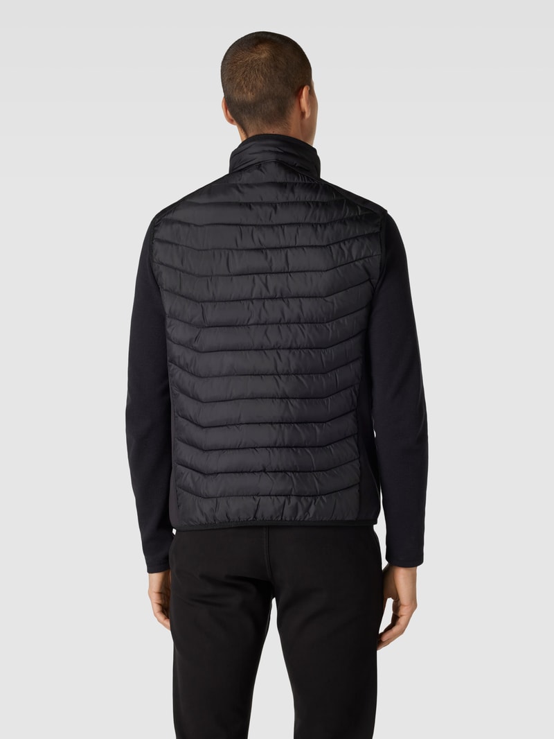 Steppweste mit Label-Detail in schwarz