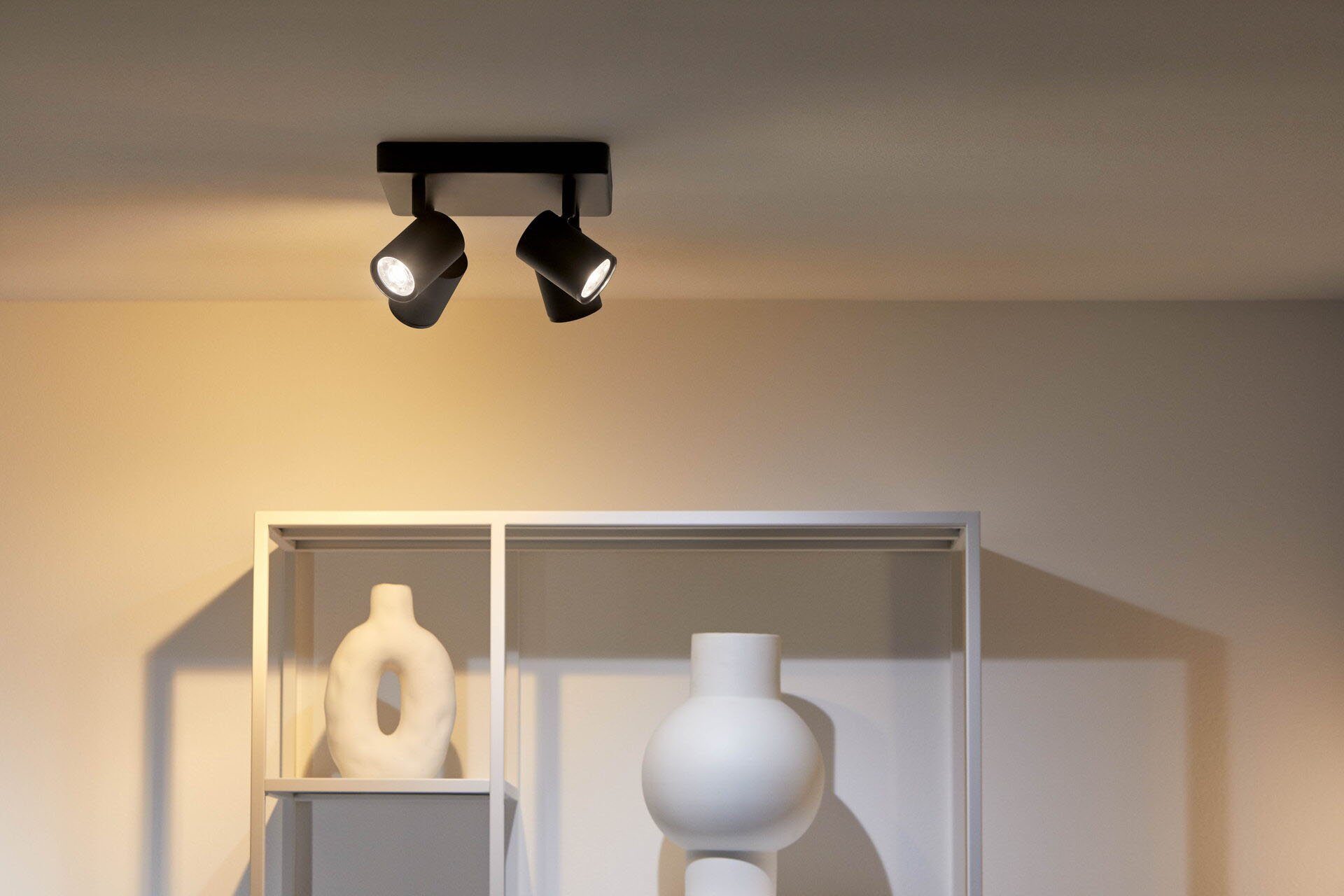 WiZ LED Deckenspots IMAGEO, Leuchtmittel wechselbar, warmweiß - kaltweiß, Millionen Farben und dynamische Lichtmodi