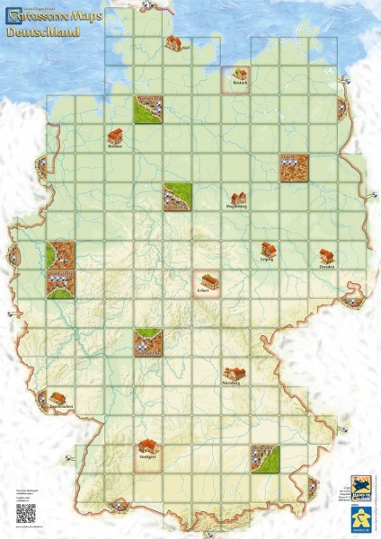 Carcassonne: Maps (7er Set) (Mini-Erw.) (deutsch/engl.)