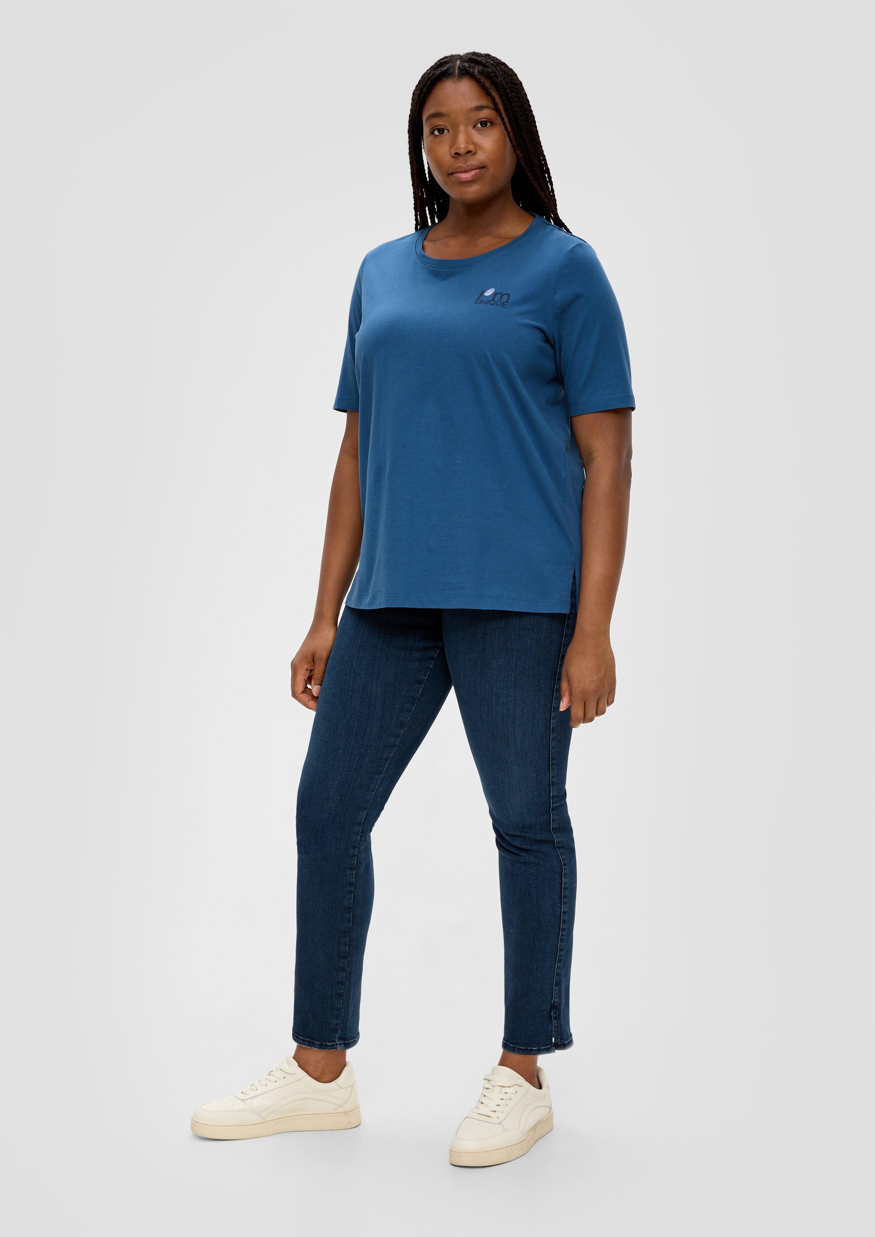 T-Shirt mit gummiertem Print  2135867-57D0
