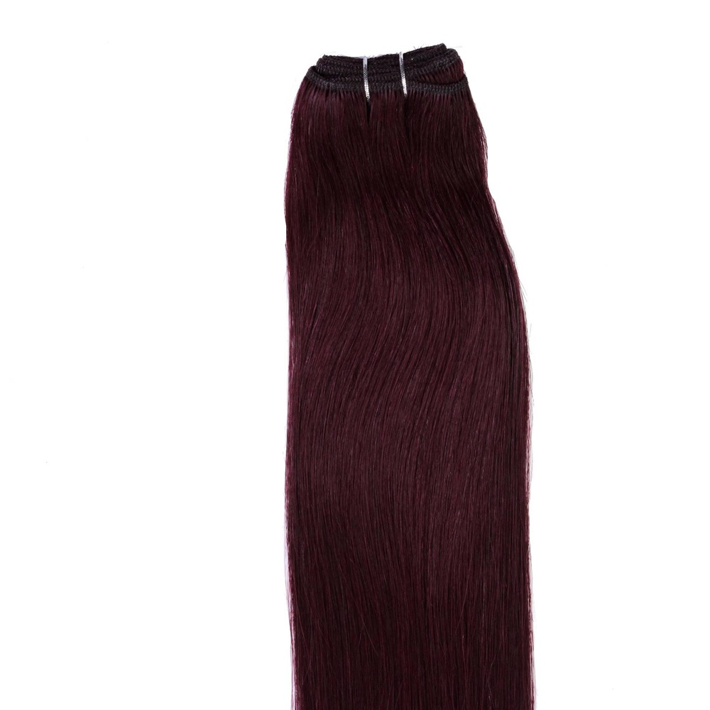 hair2heart Extensions Tissage cheveux naturels #99j Bourgogne 100g extensions
