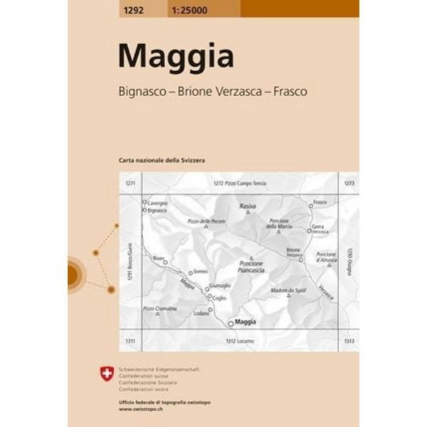 Swisstopo 1 : 25 000 Maggia - Wanderkarte