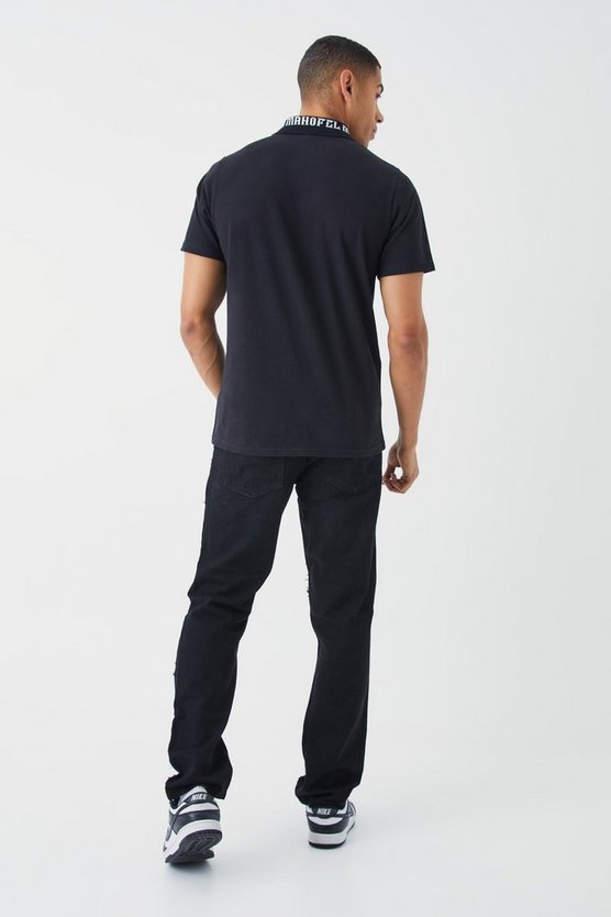 Man Pique Poloshirt mit Official Kragen