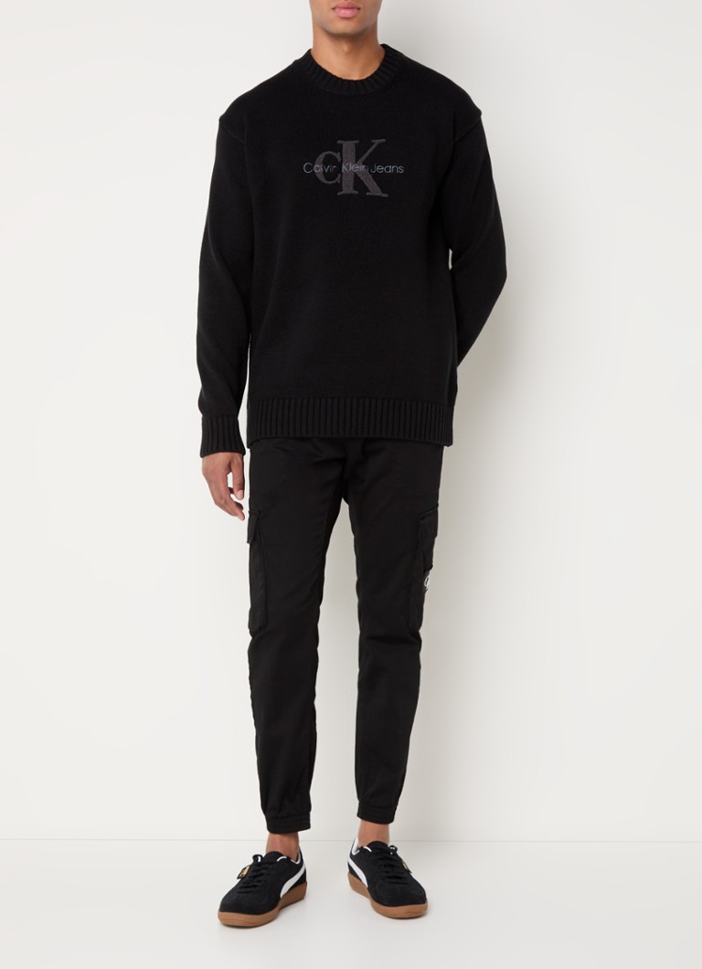 Calvin Klein Fine-knit sweater with logo embroidery