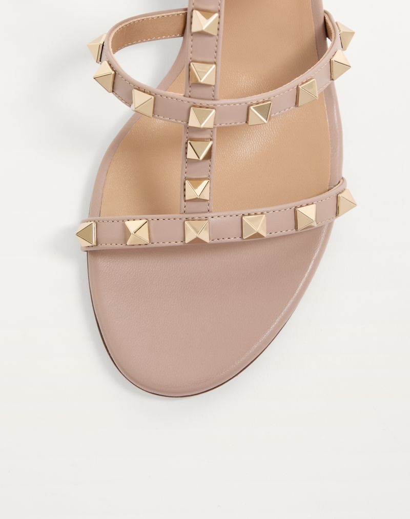 Rockstud Calfskin Slider Sandal 60mm