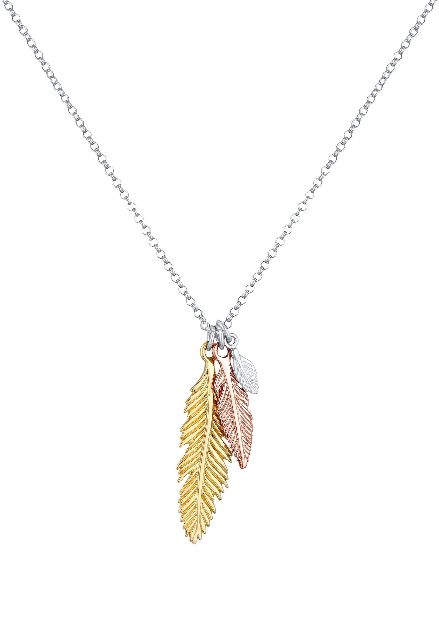 Piuma boho tricolore da donna Elli in argento sterling 925