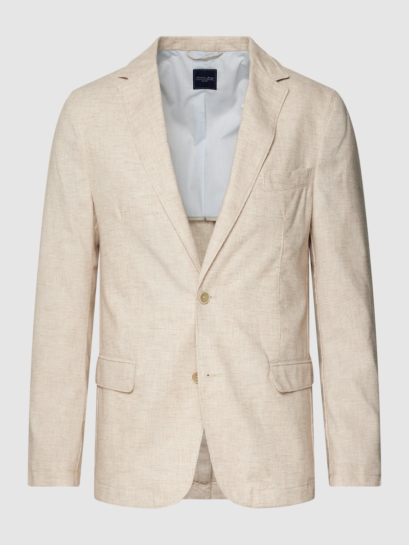 2-Knopf-Sakko mit Strukturmuster in beige