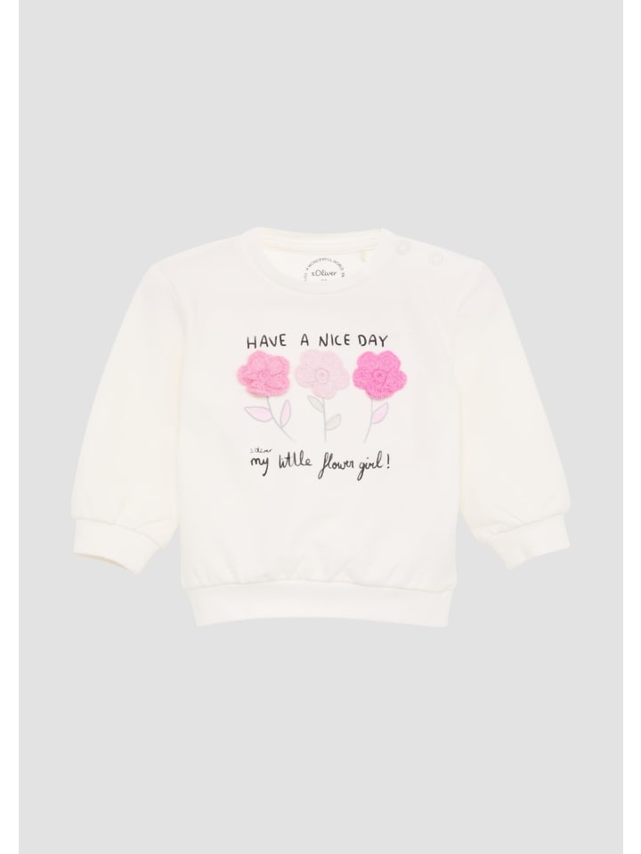 s.Oliver Sweatshirt langarm in Creme günstig kaufen