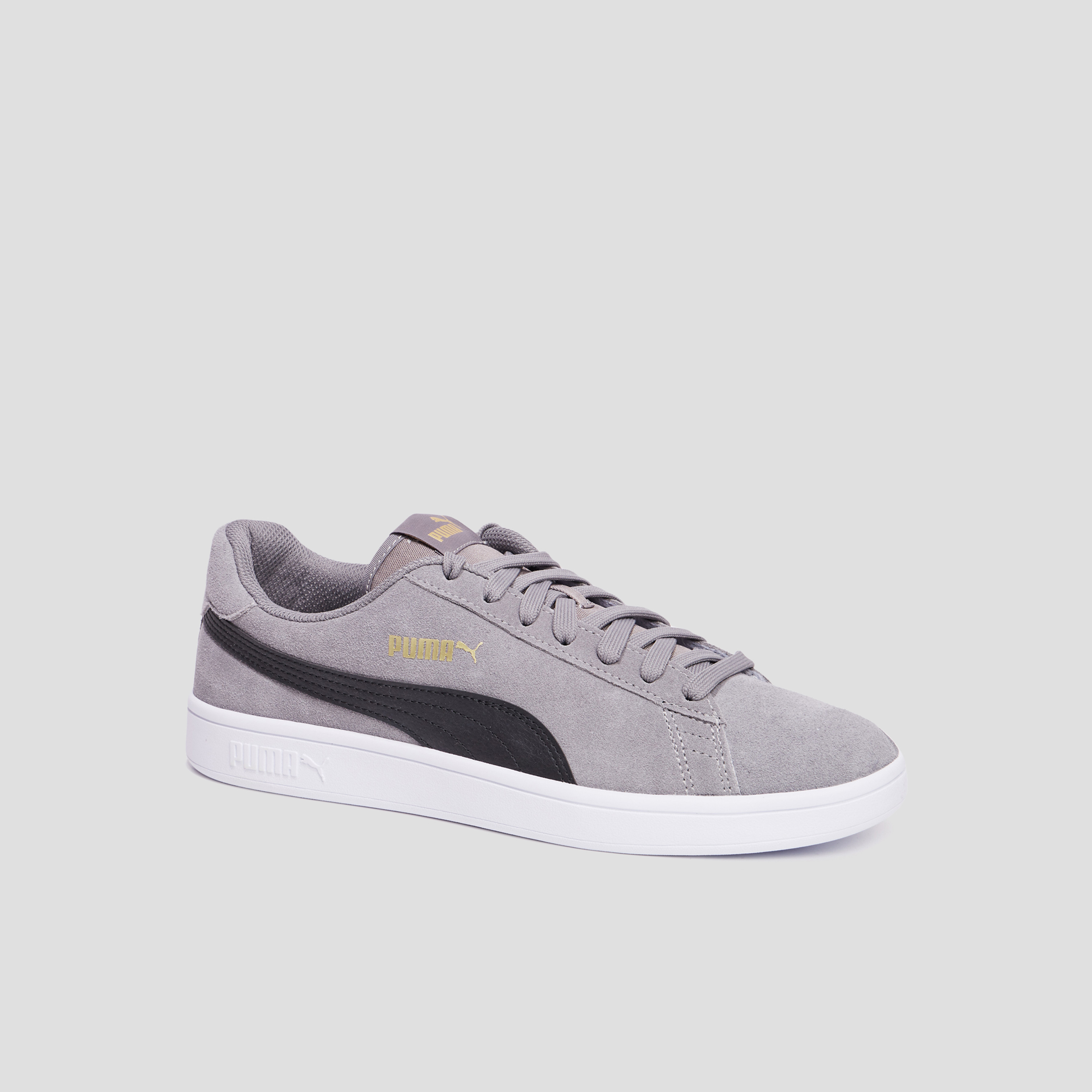 Tennis basses en cuir Puma Smash gris homme | La Halle