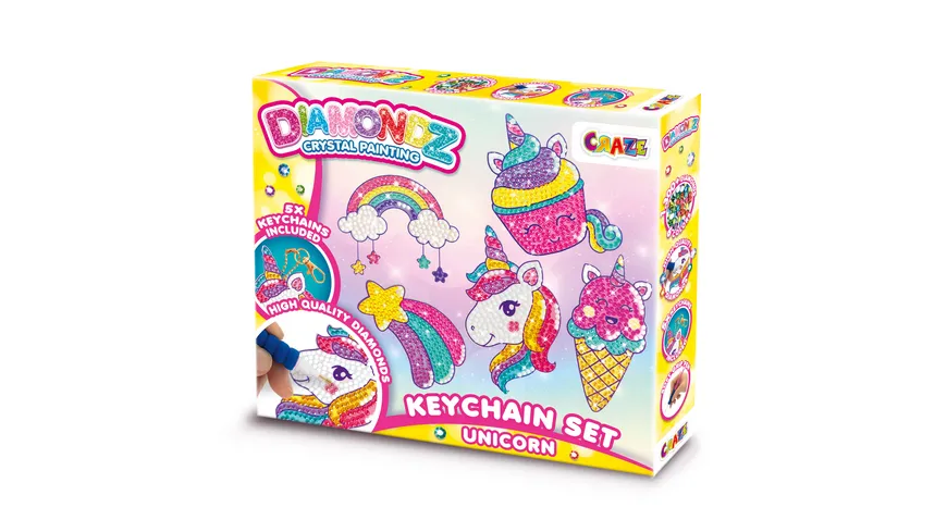 DIAMONDZ CRYSTAL PAINTING Keychain Set Unicorn