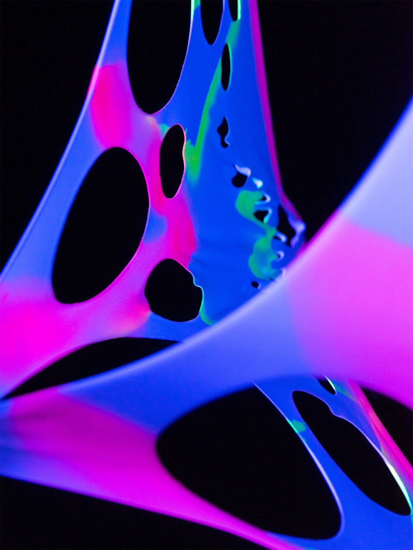 Wandteppich Schwarzlicht Segel Spandex 