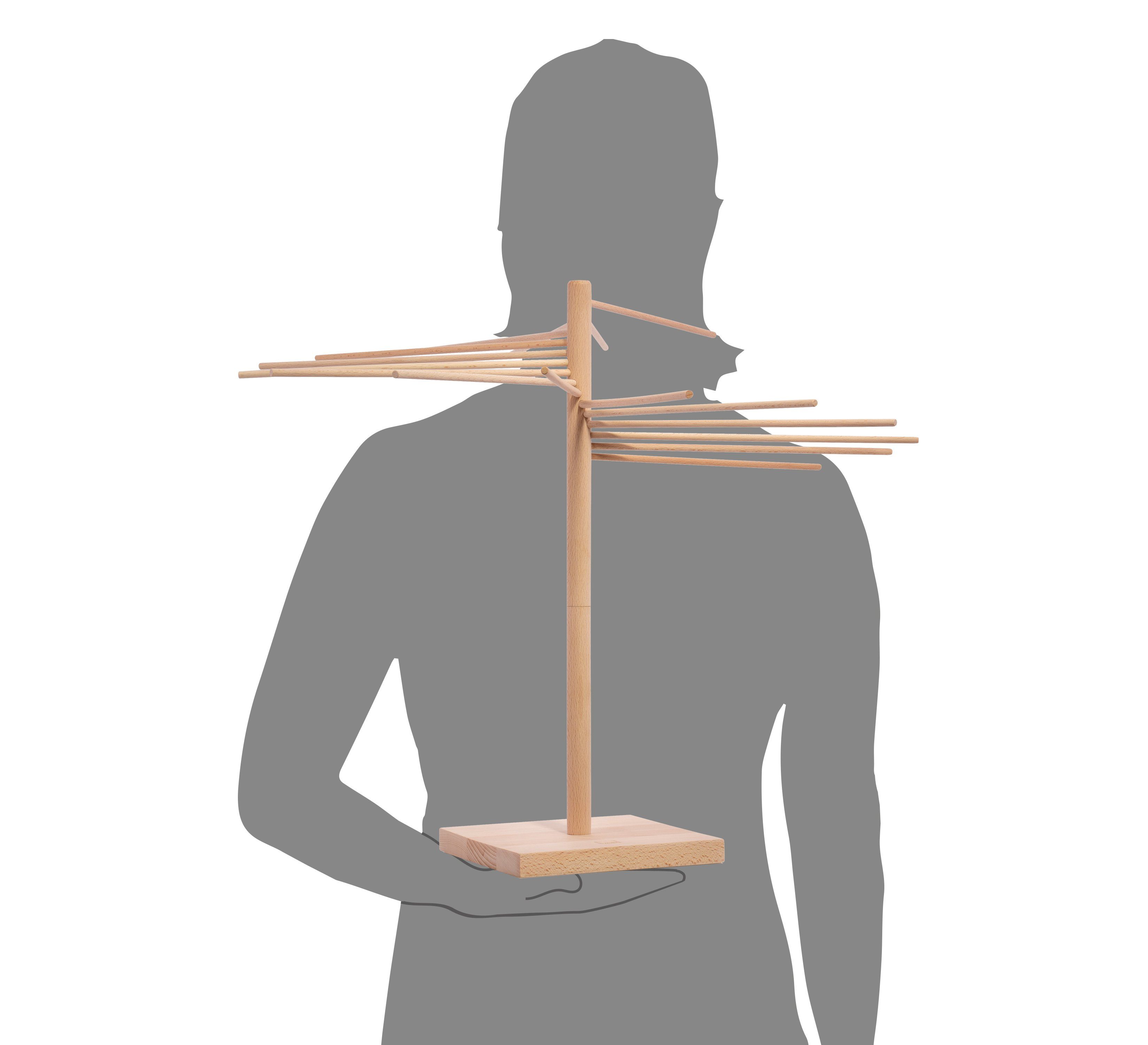SÄNGER Nudeltrockner XXL Pastatrockner, aus Holz, mit 16 abnehmbaren Armen, inkl. Booklet