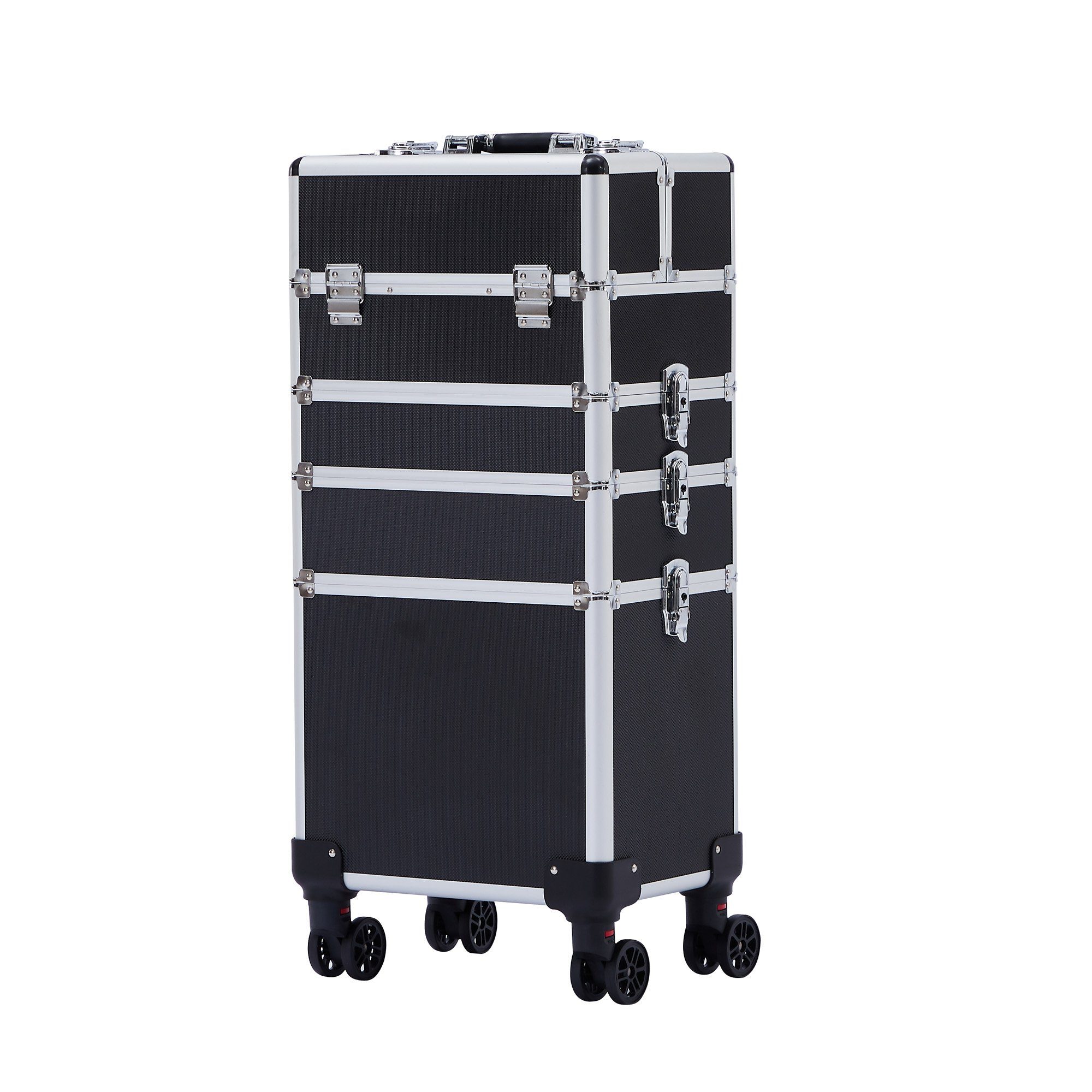 Arebos Kosmetik-Koffer 4-in-1 Kosmetikkoffer, 4 Fächer & 1 Schublade, Set