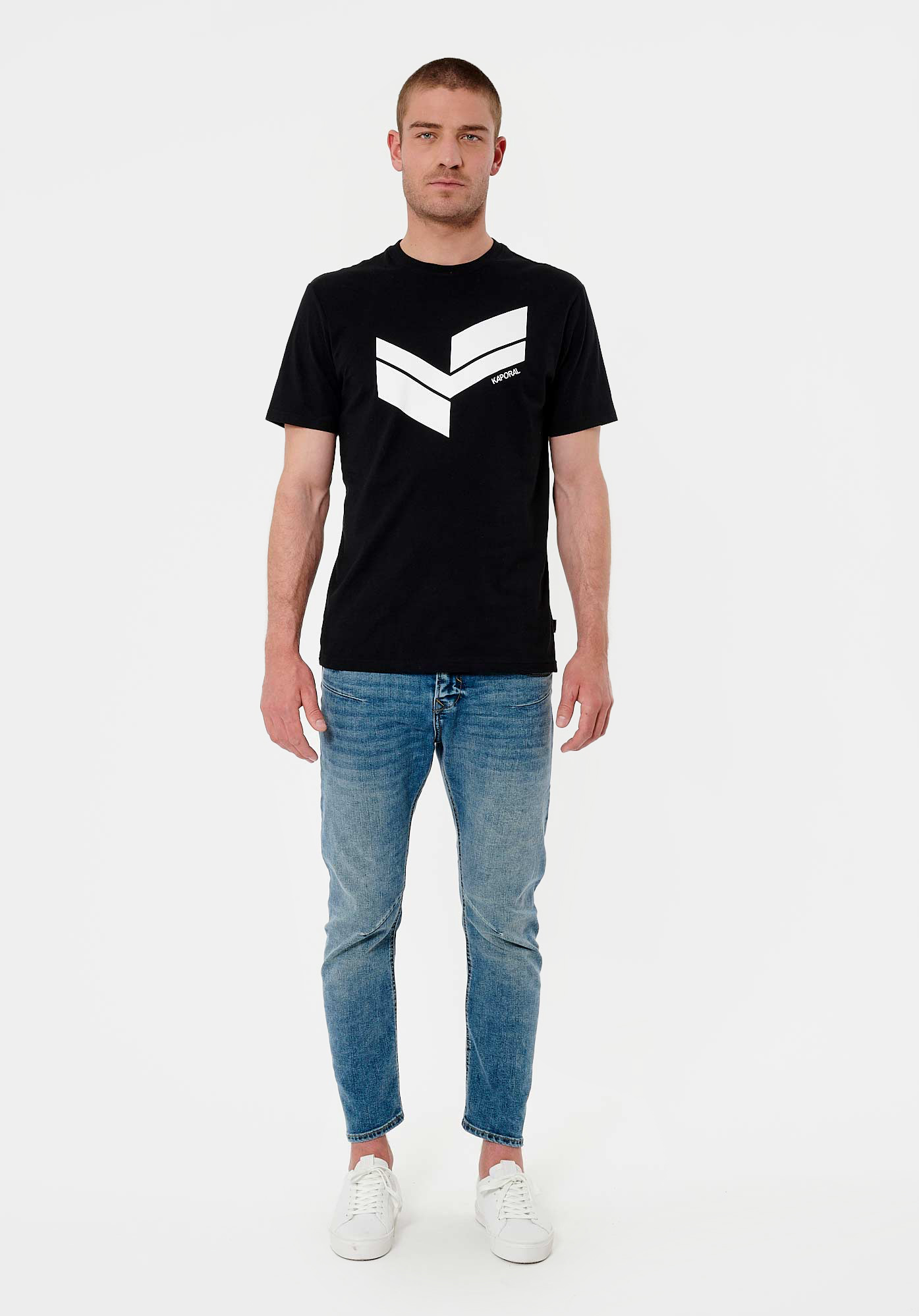 BRYZO  T-shirt noir homme 100% coton
