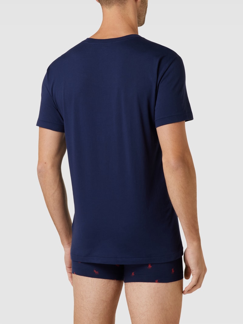 T-Shirt mit Label-Stitching im 3er-Pack in bleu
