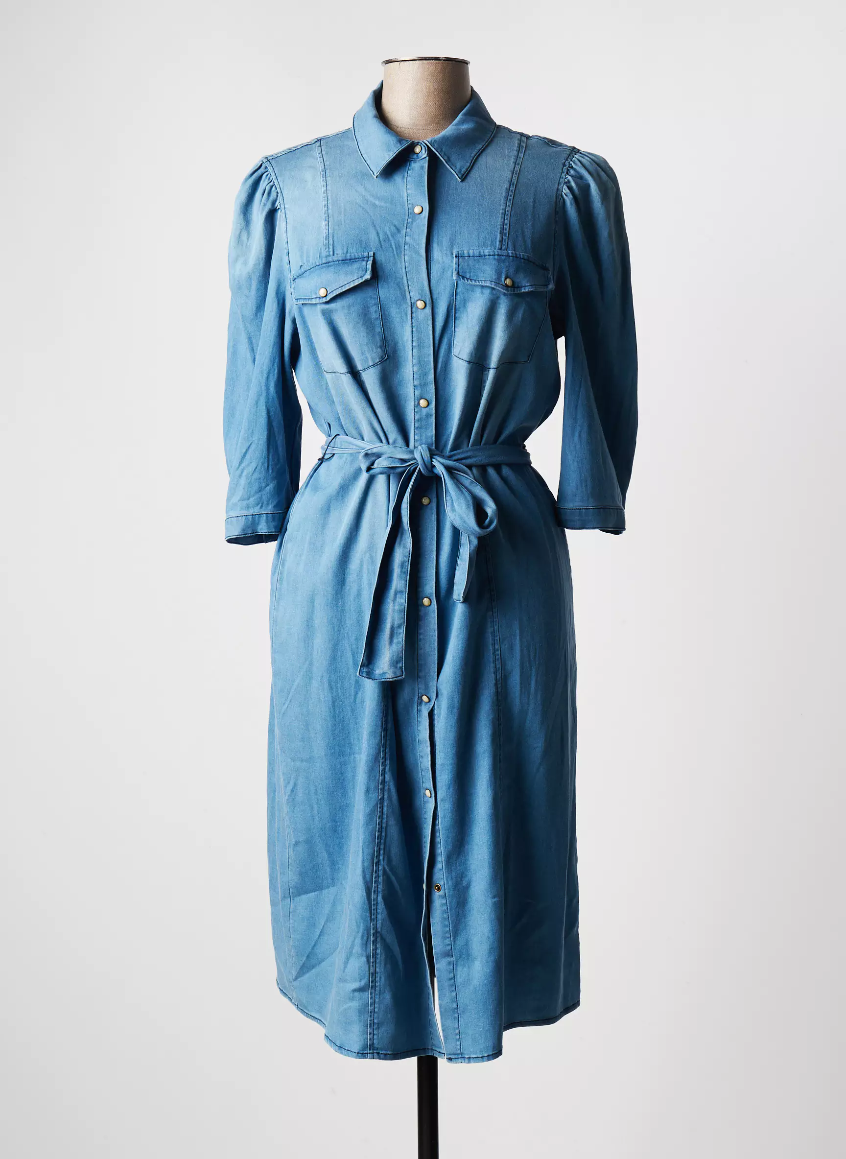 K Design Robes Mi Longues Femme couleur bleu