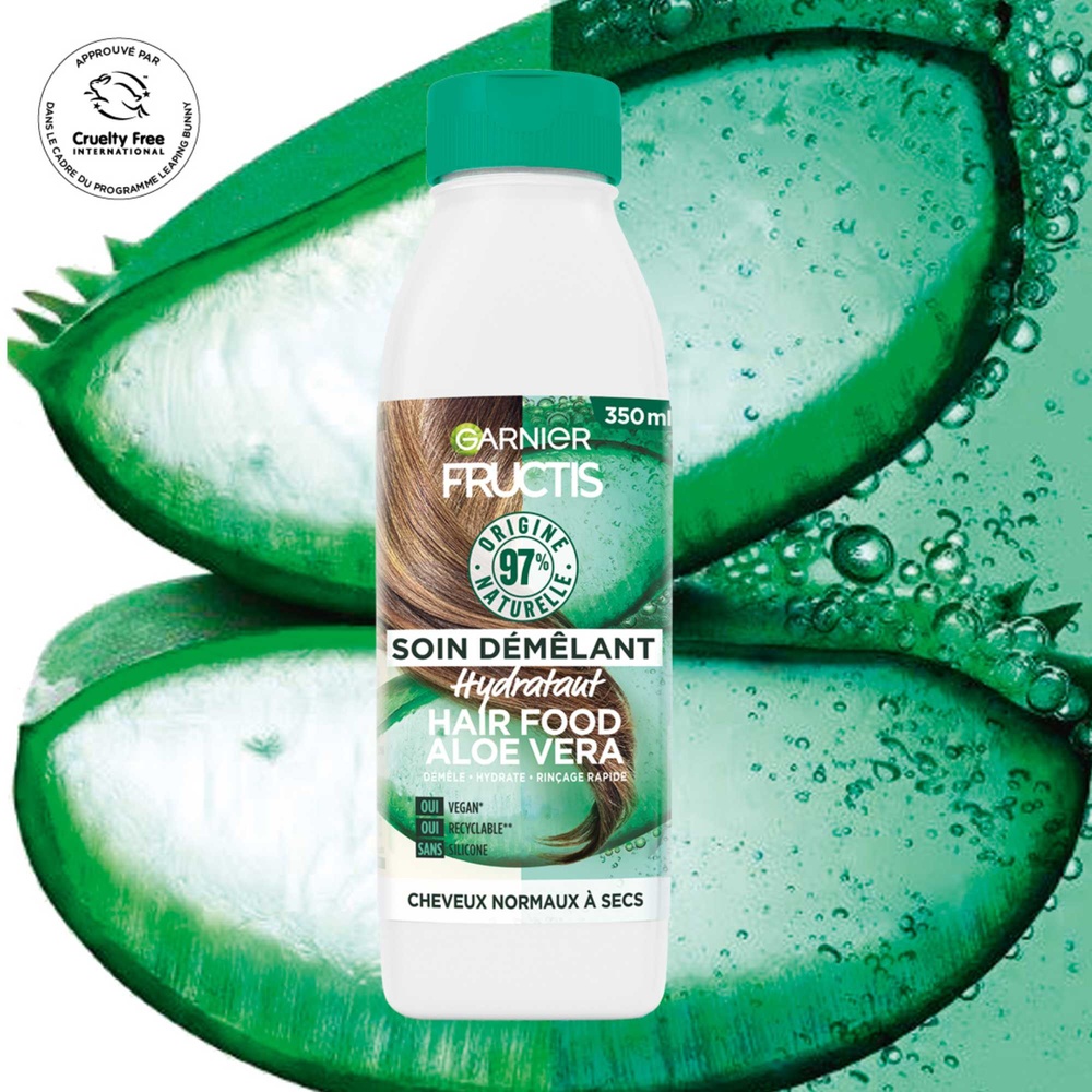 garnier Fructis Hair Food Démêlant hydratant à l'aloe vera pour cheveux secs