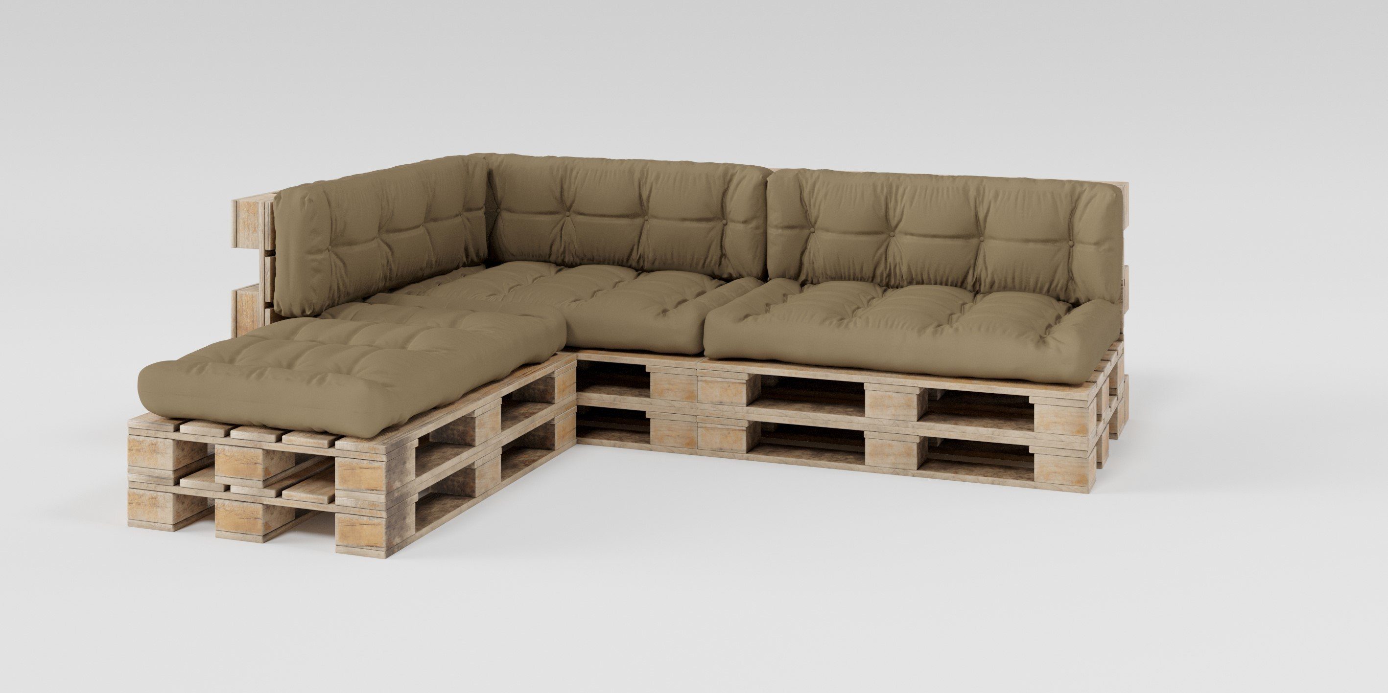 Jekatex Palettenkissen SOPHIA, Palettenauflagen SET, 120x80cm, für Europaletten, wasserabweisend, indoor und outdoor