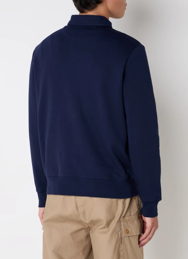 Πουλόβερ Ralph Lauren με μισό φερμουάρ και κέντημα λογότυπου