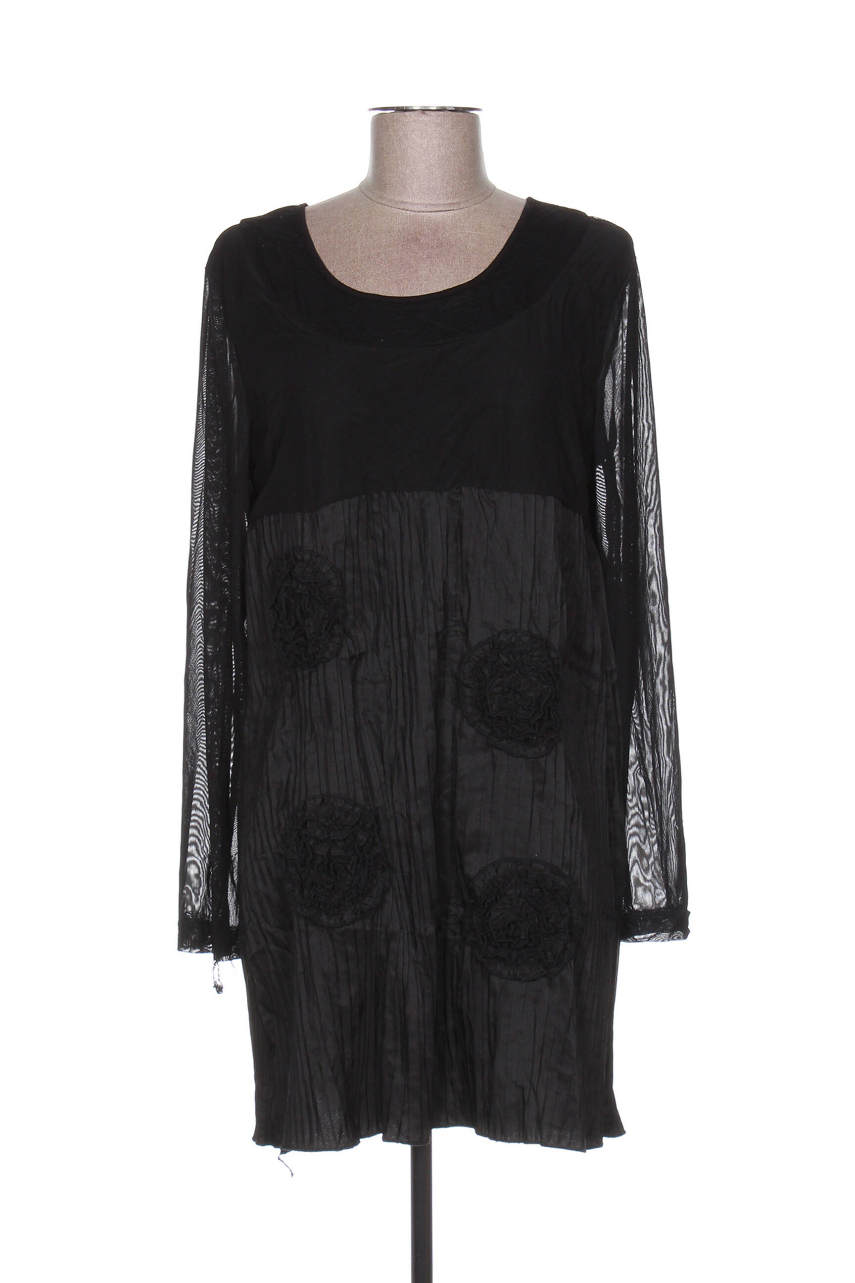 Glamz Tuniquemanchelongue Femme couleur noir