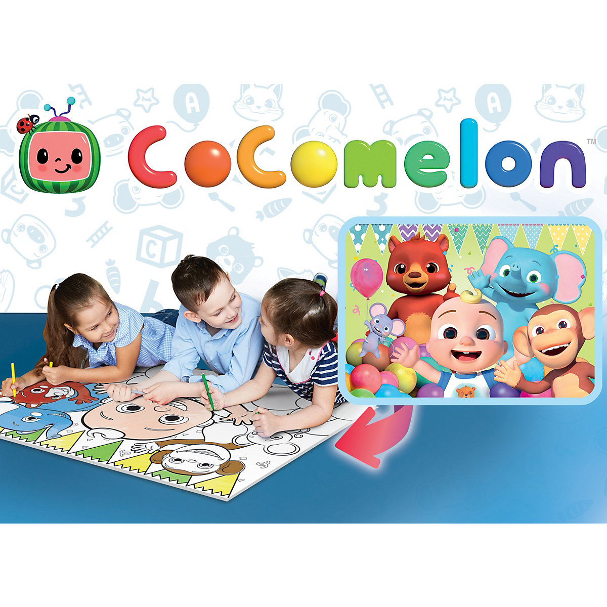 Cocomelon Puzzle doppelseitig Maxifloor - Gemüse hilft uns Wachsen, 24 Teile