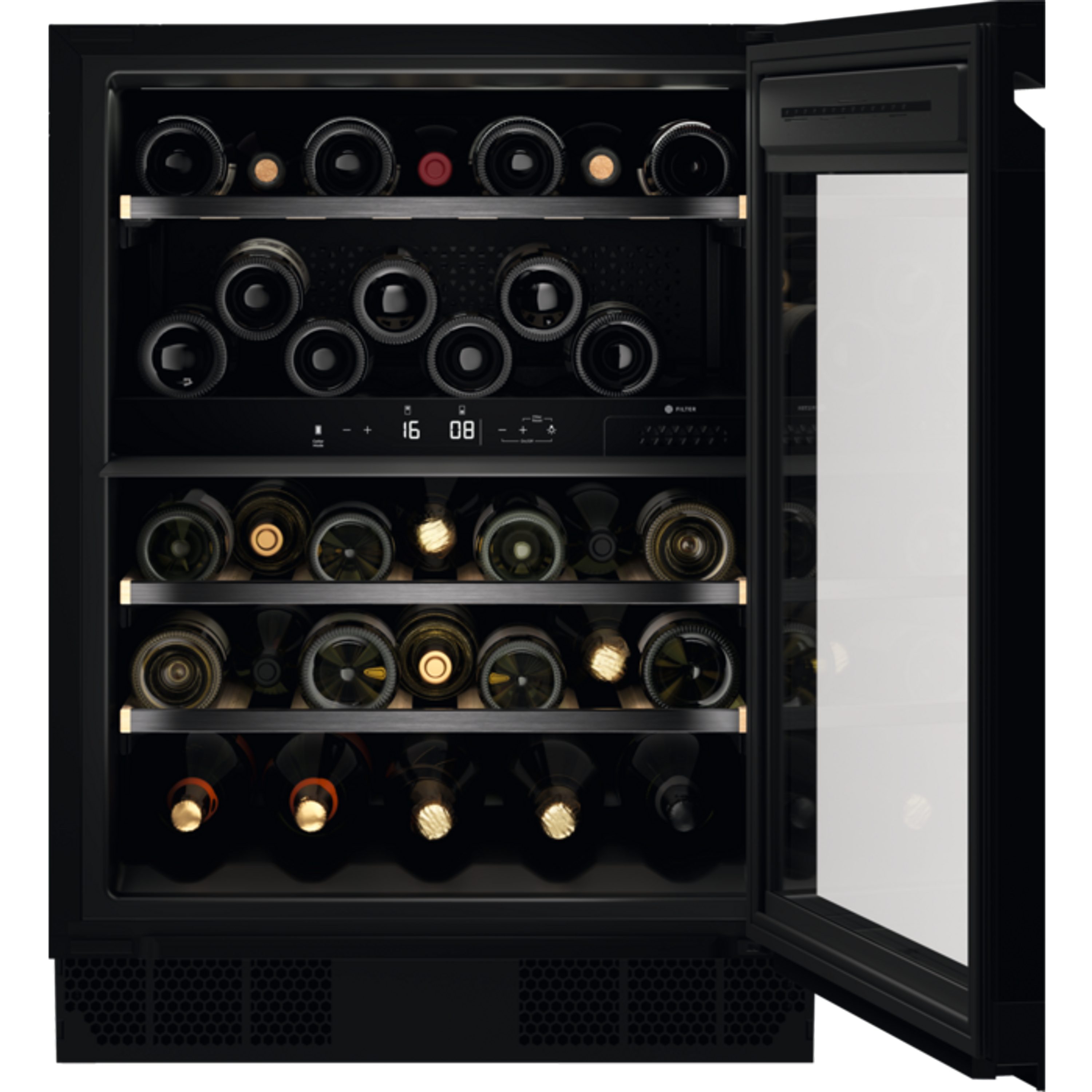 AEG Einbauweinkühlschrank AWUD040B8B, für 40 Standardflaschen á 0,75l,LCD-Display, Weinlagerung