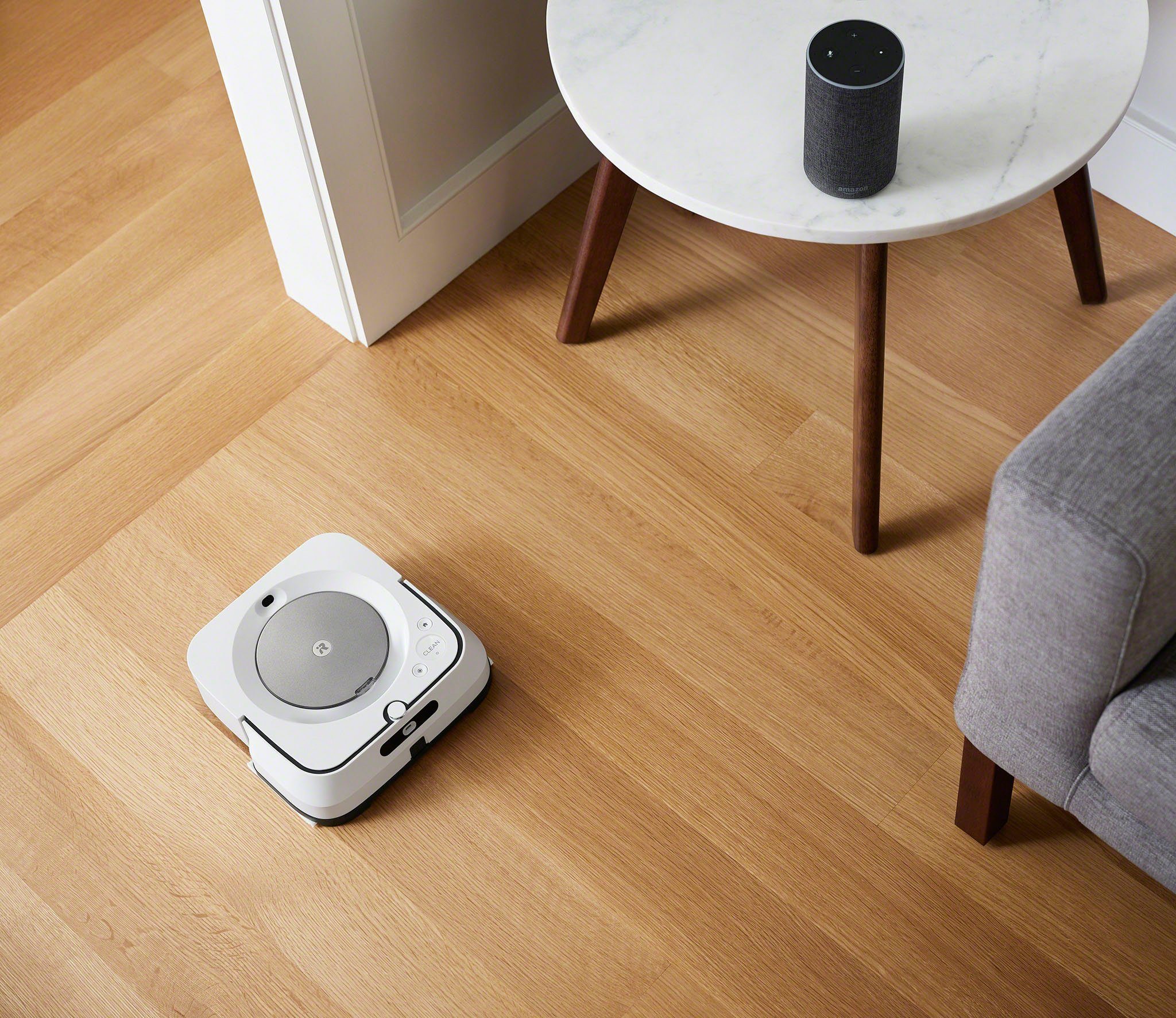 iRobot Wischroboter Braava jet m6 (m6138), beutellos, App-/Sprachsteuerung, Nasswischen und Trockenfegen, Kartierung