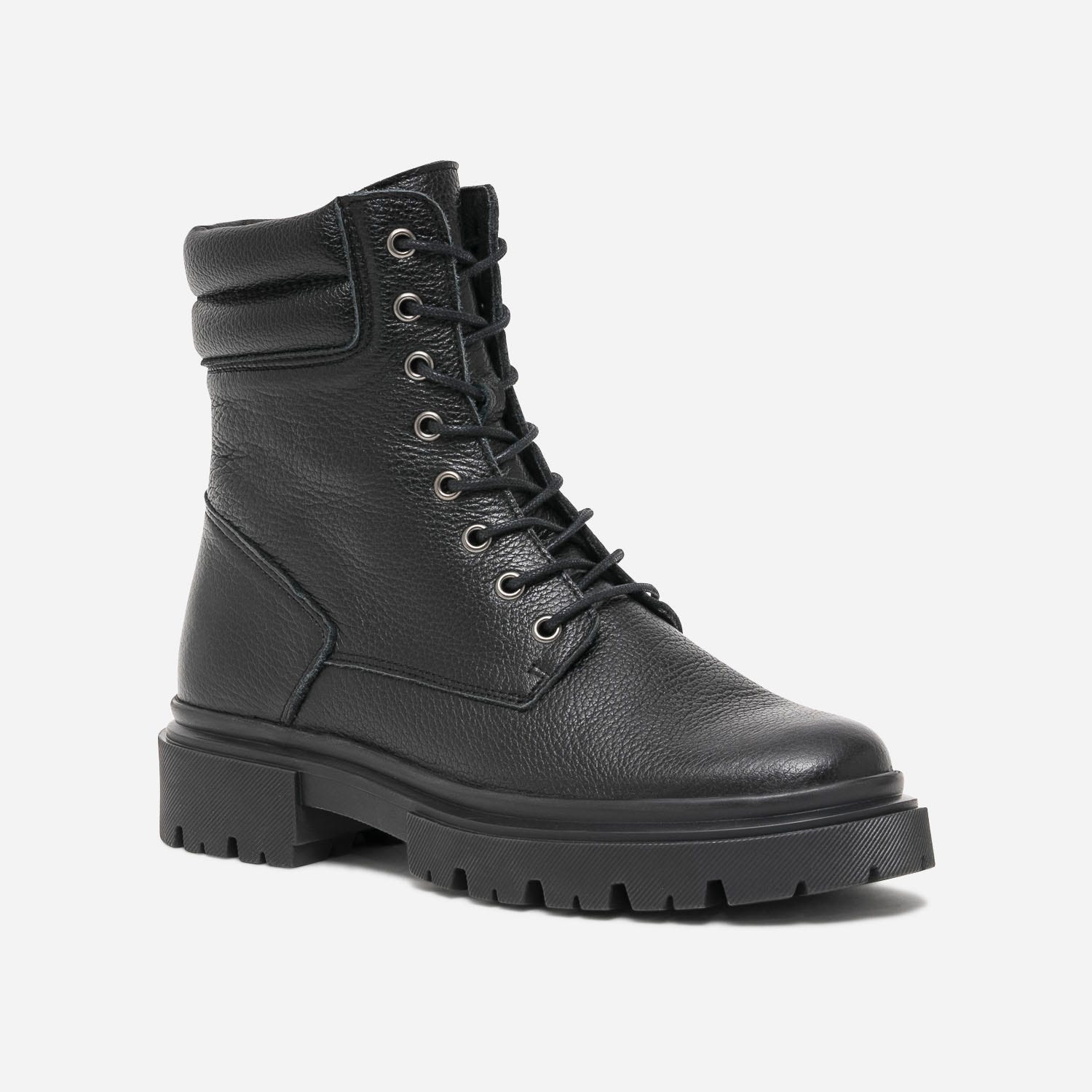 Boots à lacet TEXTO noir éco-conçu en cuir