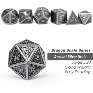 Metal & Enamel Dice Set Knight (7)