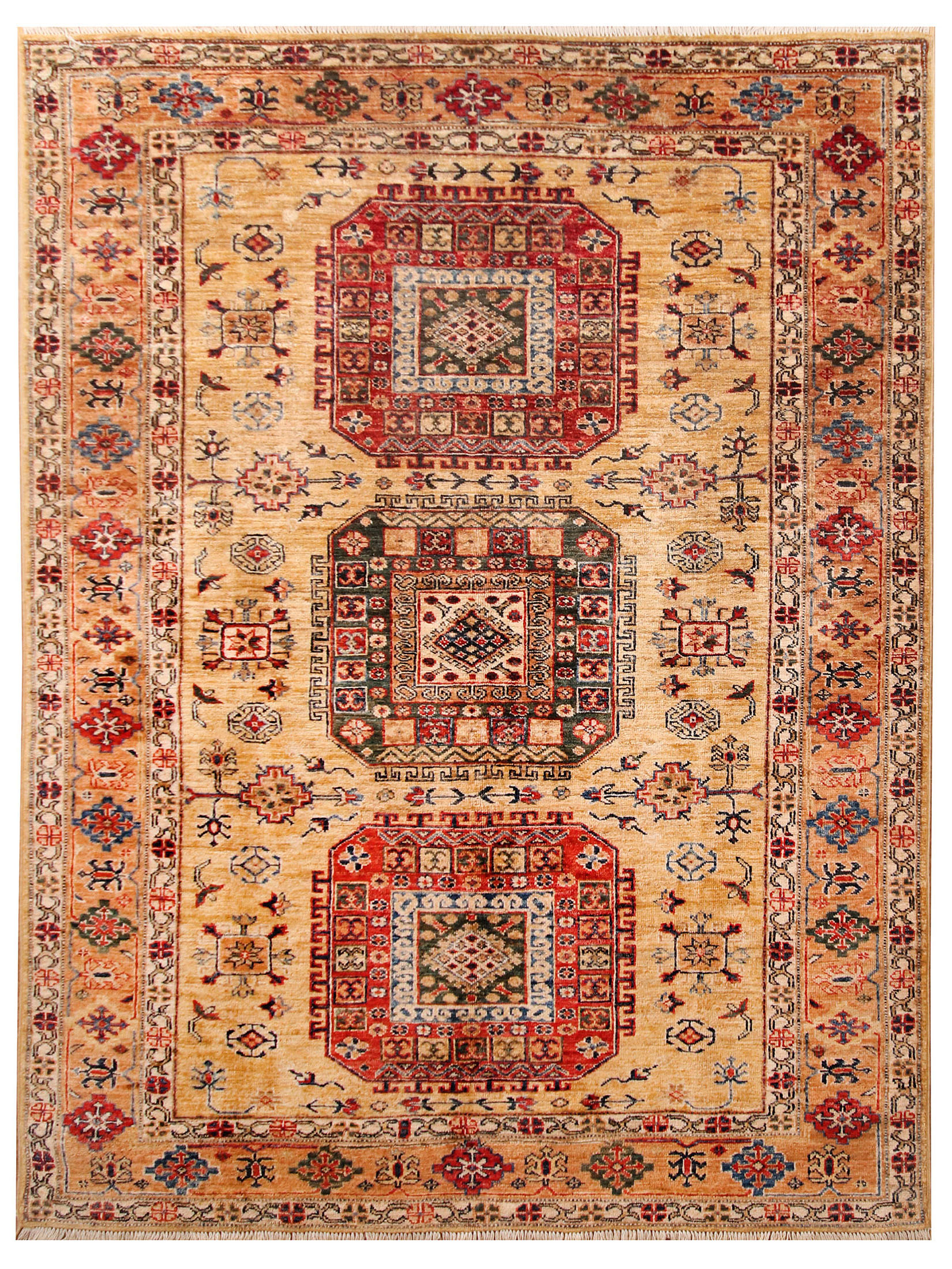 Kazak Ghazni ca. 148 x 195 cm, Unikat / Einzelstück