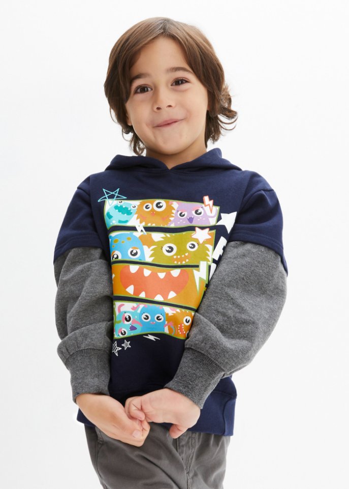 Jungen Layer Kapuzensweatshirt