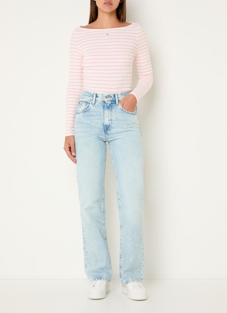 Tommy Hilfiger long-sleeved shirt with stripe print and logo embroidery