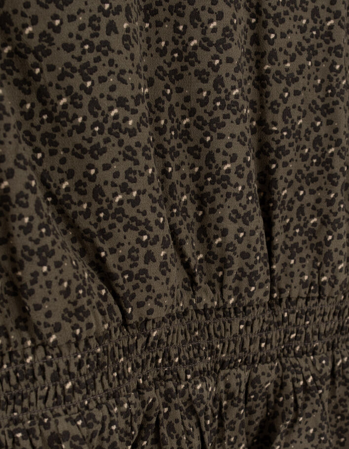 Blouse kaki LENZING™ ECOVERO™ imprimé léopard fille