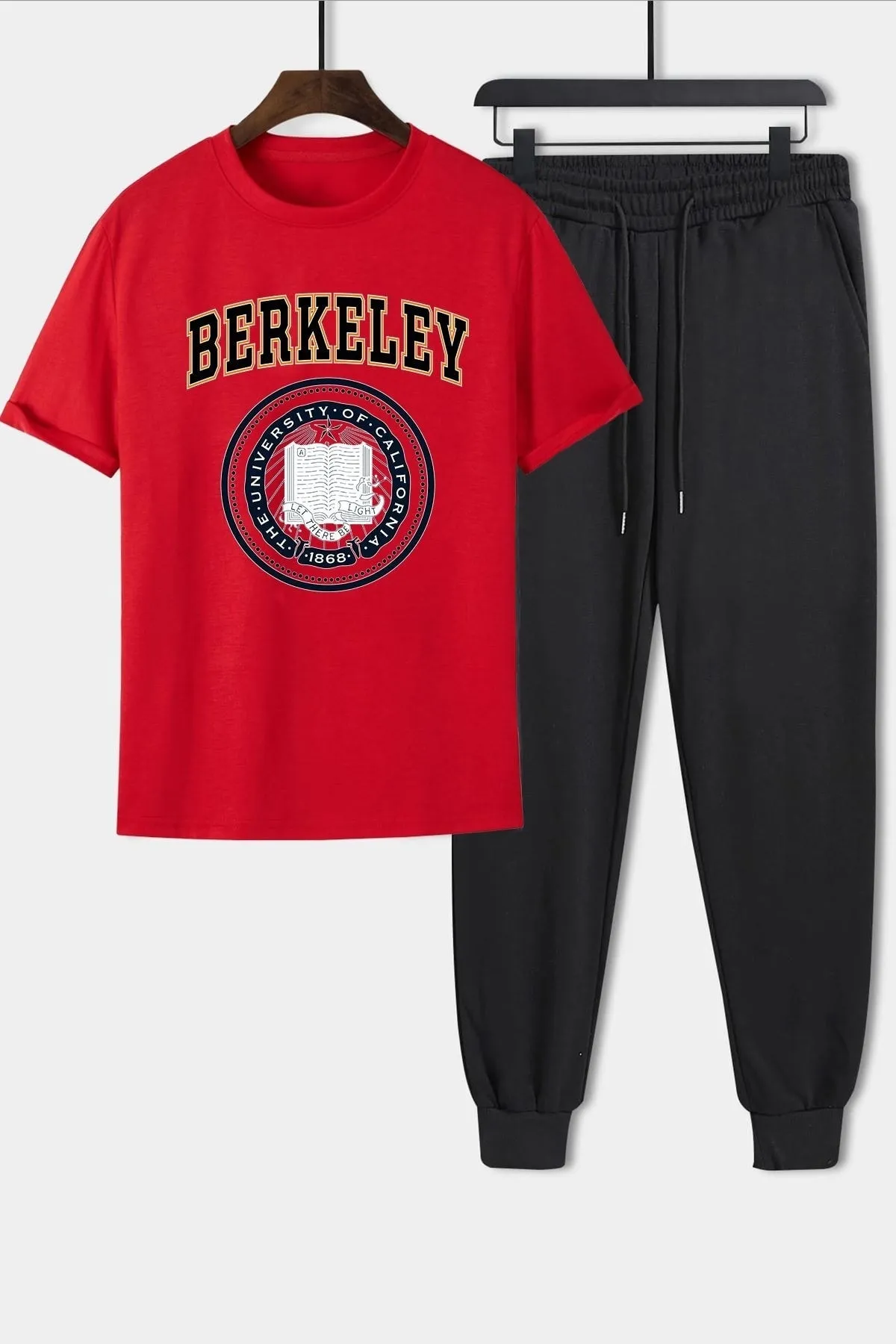 uyguntarz  Bedrucktes zweiteiliges Unisex-Trainingsanzugset „Berkeley“.