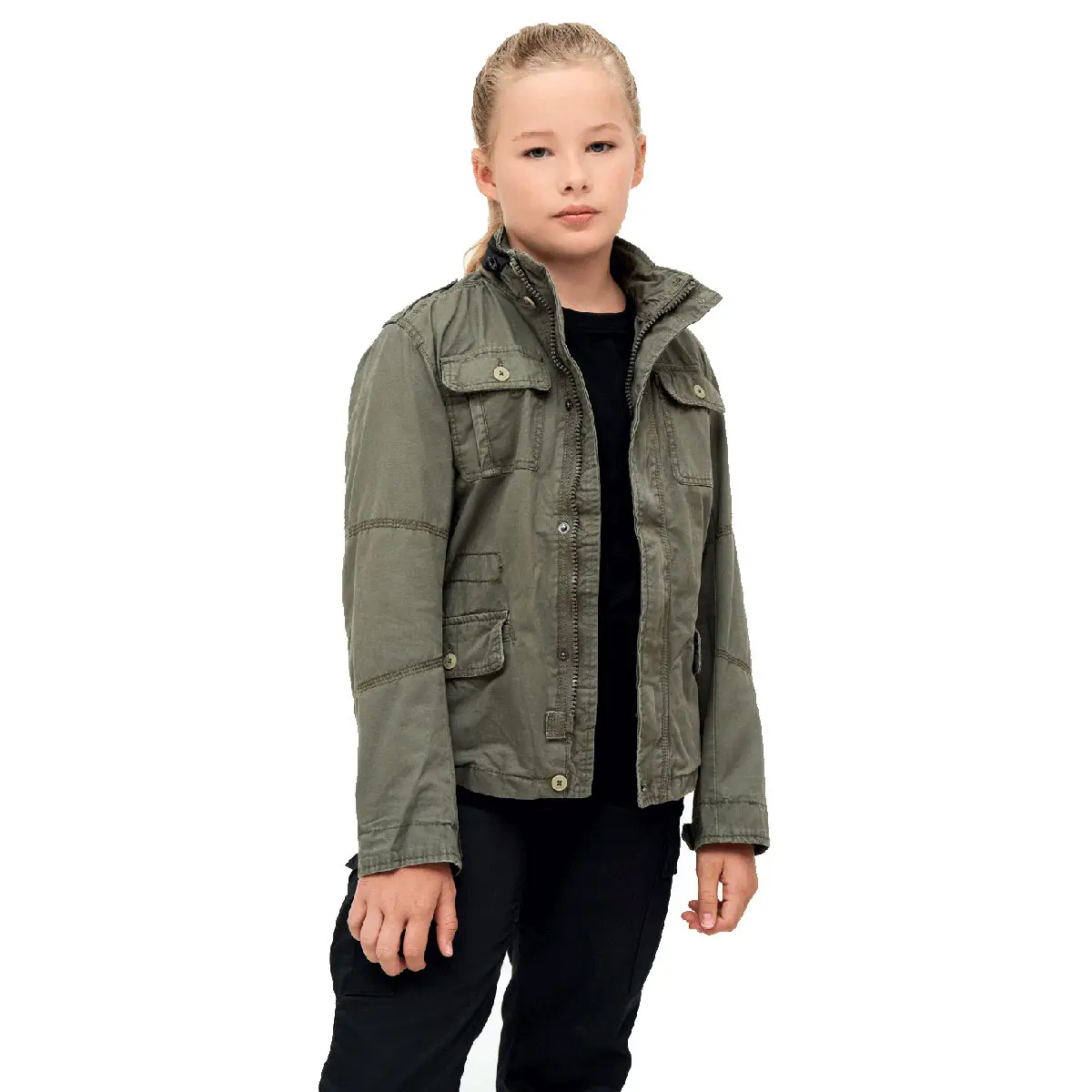 Kinder Britannia Jacke oliv